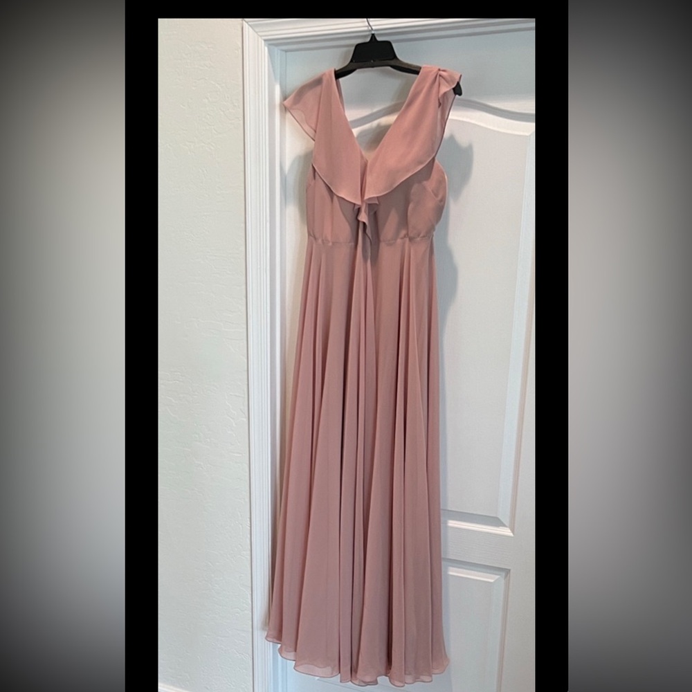 Jenny Yoo Blush maxi Gown wedding guest formal dress ethereal flowy‎ flattering